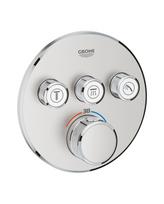 Potinkinis termostatinis dušo maišytuvas GROHE Grohtherm SmartControl 3 išėjimų, supersteel, 29121DC0