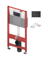 Potinkinis universalus unitazo (WC) rėmo rinkinys TECEbase (3 in 1), mygtukas Base juodas-matinis