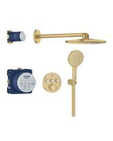 Potinkinis termostatinis dušo komplektas GROHE Grohtherm SmartControl Rainshower SmartActive 310, brushed cool sunrice, 34863GN0