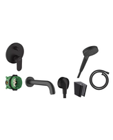 Potinkinio maišytuvo voniai-dušui rinkinys HANSGROHE snapas 204 mm, dušo galvutė Vernis Blend, Matt-black