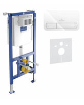 Potinkinio WC rėmo komplektas VILLEROY & BOSH ViConnect (4 in 1), baltas mygtukas, 92249068