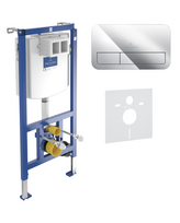 Potinkinio WC rėmo komplektas VILLEROY & BOSH ViConnect (4 in 1), chromuotas mygtukas, 92249061