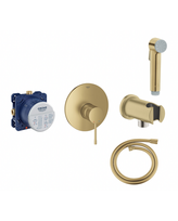 Bidete dušelio rinkinys GROHE Essence su Tempesta-F Trigger galvute, brushed cool sunrise