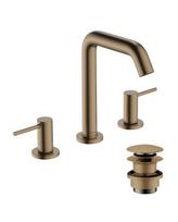 3-jų dalių maišytuvas voniai HANSGROHE Tecturis S, EcoSmart+, bružinta bronza, 73330140