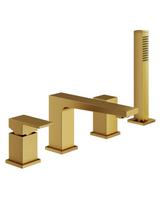 Maišytuvas į vonios kraštą 4 skylių MARINER Quadrum, Brushed Gold