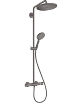 Termostatinė lietaus dušo sistema HANSGROHE Croma Select S 280 1jet, brushed black chrome, 26890340