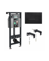 Potinkinio WC rėmo komplektas MEPA nextVIT 115 cm (3 in 1) su Orbit juodu-matiniu mygtuku