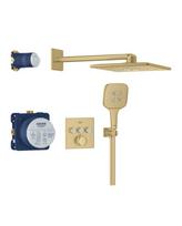 Potinkinis termostatinis dušo komplektas GROHE Grohtherm SmartControl, brushed cool sunrice, 34864GN0
