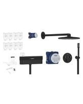 Potinkinis termostatinis dušo komplektas GROHE Grohtherm SmartControl, phantom black, 105812KF00