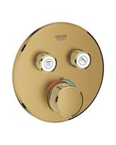 Potinkinis termostatinis dušo maišytuvas GROHE Grohtherm SmartControl 2 išėjimų, brushed cool sunrice, 29119GN0