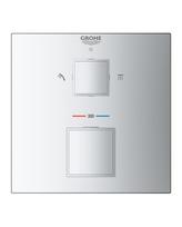 Potinkinis termostatinis dušo maišytuvas GROHE Grohtherm Cube 2 išėjimų, chromas, 24154000