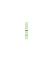 Apple | 130-200 mm | 49mm Neon Green Ocean Band - Natural Titanium Finish