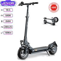 Elektrinis paspirtukas Sulankstomas Joyor Y8-S 500W Variklis Didžiausias greitis 20 km/h 48V 26AH Nuvažiuojamas atstumas 100 km Apkrova 120 kg 48V 26AH juoda