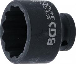 Galvutė smūginė | 12 kampų | 12,5 mm (1/2") | 36 mm (5316)