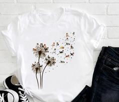 Shetland Sheepdog Dandelion Flower T-Shirt, Dog Lover T-Shirt, Graphic Dandelion 2XL