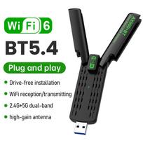 900Mbps WiFi 6 Bluetooth 5.4 Belaidžio tinklo plokštė USB3.0 WiFi adapteris 2.4G/5GHz dviejų juostų stabilus signalas Adapteris nereikalaujantis tvarkyklių PC nešiojamam kompiuteriui