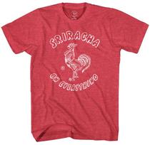 Sriracha On Everything Logo Men's Red Heather T-Shirt New L