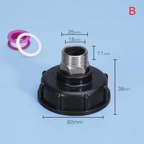 60 mm sriegis Ibc vandens bako adapterio sodo jungiamosios detalės keitimas 1/2  3/4  1 3/4 inch