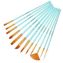 Painting tools12 nylon brush sets art oil painting brush student diy painting line marker
