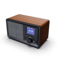 Nešiojamas DAB FM radijas su Bluetooth medijos grotuvu iš medžio korpusu