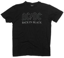 AC DC Marškinėliai Back In Black Logotipas Roko Grupės Albumo Viršelis Oficialus Naujas L