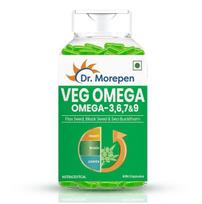 DR. MOREPEN Veg Omega 3 6 7 9 Kapsulės 500mg Linų Sėmenų, Juodgrūdžių Sėmenų ir Šaltalankių Aliejus - 60 Veg Kapsulių