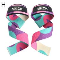 1 Pair Wrist Lifting Straps Gym Weightlifting Deadlift Strap Cotton Hard Pull Grip Band with Neoprene Padded & Non-Slip Silicone