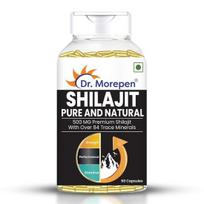 DR. MOREPEN Shilajit kapsulės | Grynas Himalajų Shila jit ekstraktas Veganinis, grynas ir natūralus Sudėtyje yra daugiau nei 84 mineralai 60 kapsulių pakuotė po 1