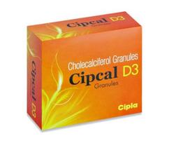 Cipla Cipcal D3 Vitaminas D3 Granulės Kaulų ir Sąnarių Sveikatai | 60000 TV | 10 Pakelių Po 1g Kiekvienas | Skatina Kalcio Pasisavinimą & Stiprumą