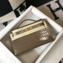 22cm Crocodile-patterned First-generation Top-grain Cowhide Single-shoulder Crossbody Hand-held Women's Bag, Casual And Light Luxury 22x7x12cm juoda