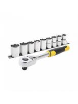 Terkšlių ir galvučių komplektas STANLEY 1/2", 72 dantukai