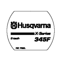 Etiketė Husqvarna 345 F X-series