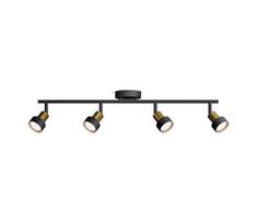 Philips - Akcentinis apšvietimas CONDUIT 4xGU10/5W/230V juoda/žalvaris