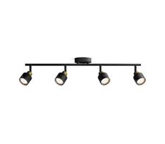 Philips - Akcentinis apšvietimas NIALL 4xGU10/5W/230V juoda/žalvaris