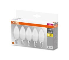 KOMPLEKTAS 5x LED elektros lemputė BASE B40 E14/4,9W/230V 2700K - Osram