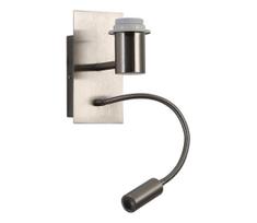 Brilagi - LED lanksčioji sieninė lempa NUBILA 1xE27/25W/230V+LED/3W matinis chro