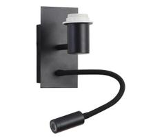 Brilagi - LED Lankstus sieninis šviestuvas NUBILA 1xE27/25W/230V + LED/3W juodas