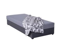 Apmušta dieninė lova JACOB XL su patalynės dėže – 90x200 cm, maksimali apkrova 130 kg, pilka