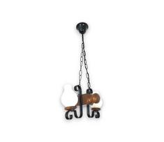 Brilagi - Sietynas, kabinamas ant grandinės RUSTIC 2xE14/40W/230V bukas/graikinis riešutas