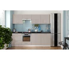 Virtuvės komplektas CELESTE 240 cm, blizgus taupe