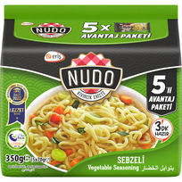 Greitai paruošiami makaronai daržovių skonio NUDO (maišelis) , 5*70g