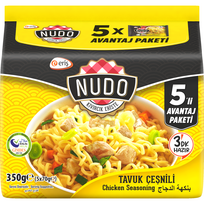 Greitai paruošiami makaronai vištienos skonio NUDO (maišelis) , 5*70g