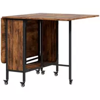 Sulankstomas valgomojo stalas knyga 6 asmenims 130 x 80 x 74 cm, rudas