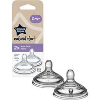 Tommee Tippee Natural Start Anti-Colic Teat kūdikių buteliuko čiulptukas Slow Flow 0m+ 2 vnt.