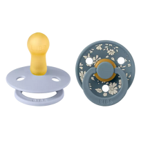 BIBS x Liberty 2vnt. čiulptukų rinkinys 2 dydis (6 - 18 mėn.) - Spalva -  Dusty Blue Mix