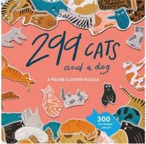 Dėlionė LAURENCE KING 299 Cats (and a dog) kačiukų formos detalės