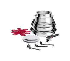 Tefal - 15 dalių INGENIO COOK nerūdijančio plieno indų rinkinys