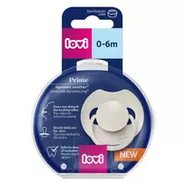 LOVI silikoninis dinaminis čiulptukas Prime,  Coconut,  0-6m,  1 vnt.,  34/400