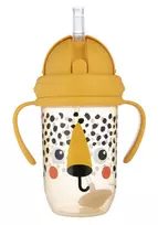 CANPOL BABIES neišsipilanti gertuvė su šiaudeliu BABIESBOO CHEETAH, 270 ml, 56/617_ora