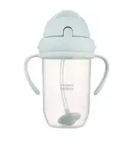 CANPOL BABIES neišsipilanti gertuvė su šiaudeliu, 270 ml, green,  56/623_gre